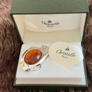 NEW IN BOX SILVER CHRISTOFLE FISH